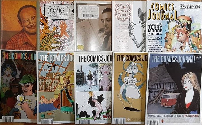 THE COMICS JOURNAL #254 #265 #267 #274 #276 #278-280 #283 #286 Set of 10
