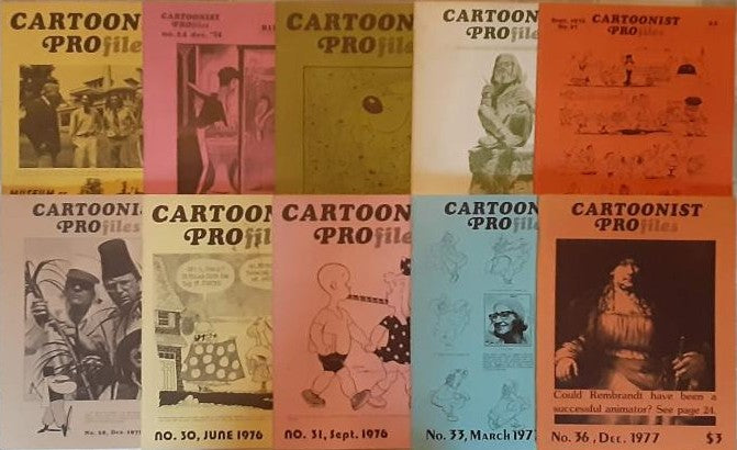 CARTOONIST PROFILES #23-28 #30-31 #33 #36 Set of 10