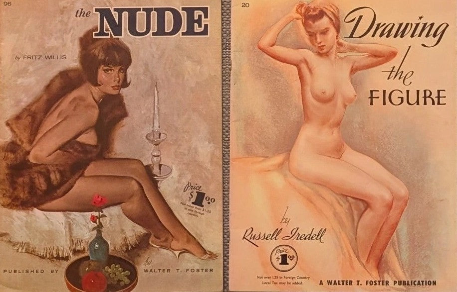 WALTER FOSTER "HOW TO DRAW" BOOKS #20 DRAWING THE FIGURE & #96 THE NUDE Set of 2