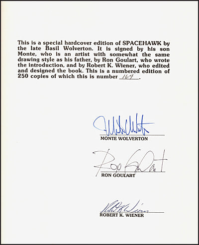 SPACEHAWK Signed/Limited