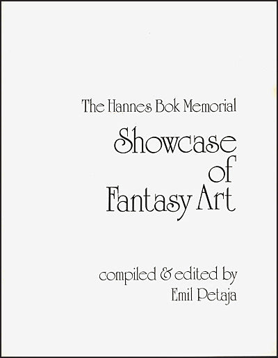 THE HANNES BOK MEMORIAL SHOWCASE OF FANTASY ART (inscribed)