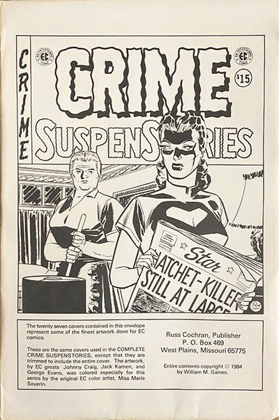 EC COMIC CRIME SUSPENSTORIES Cover Portfolio