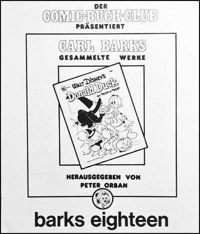 DER COMIC BUCH CLUB PRÄSENTIERT CARL BARKS Gesammelte Werke