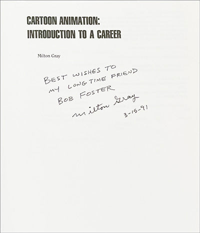 CARTOON ANIMATION Introduction To A Career Signed