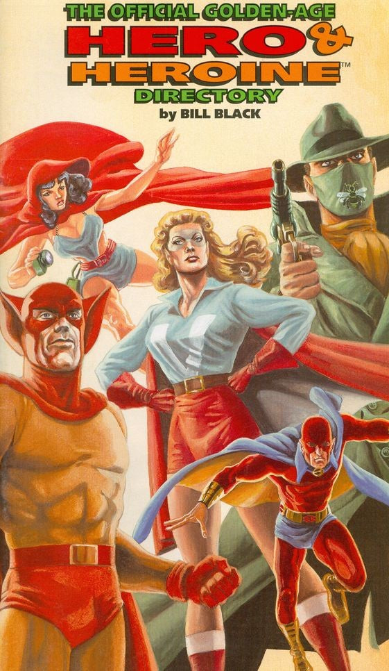 GOLDEN AGE MYSTERY MEN #1, GOLDEN AGE MEN OF MYSTERY #2-3, #15, SKY GAL #1, GOOD GIRL COMICS #18 & HERO & HEROINE DIRECTORY Plus Poster