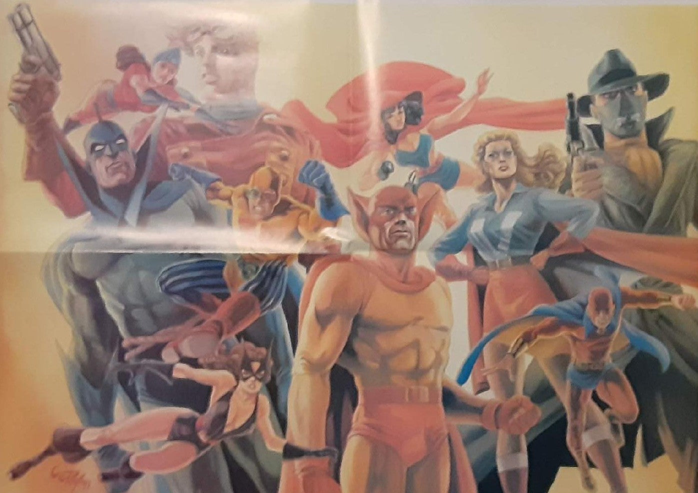 GOLDEN AGE MYSTERY MEN #1, GOLDEN AGE MEN OF MYSTERY #2-3, #15, SKY GAL #1, GOOD GIRL COMICS #18 & HERO & HEROINE DIRECTORY Plus Poster