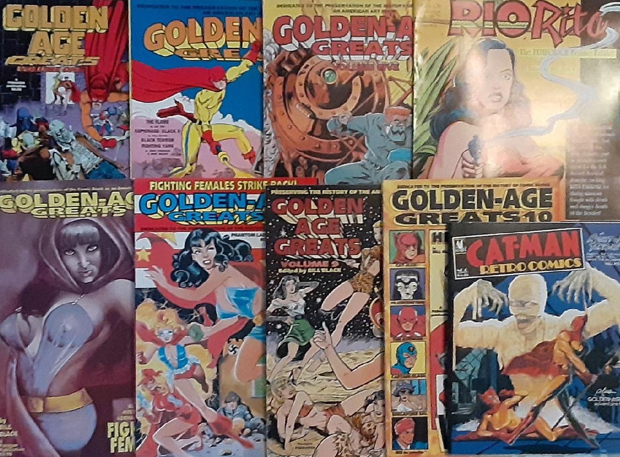 GOLDEN AGE GREATS #1 #3 #5-6 #8-10 RIO RITA & CAT-MAN RETRO COMICS #0