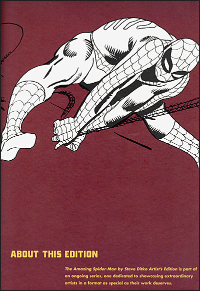 THE AMAZING SPIDER-MAN By Steve Ditko Artist's Edition