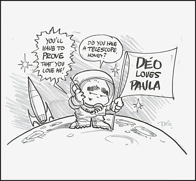 CARTOON ART OF MIKE DEODATO JR Signed