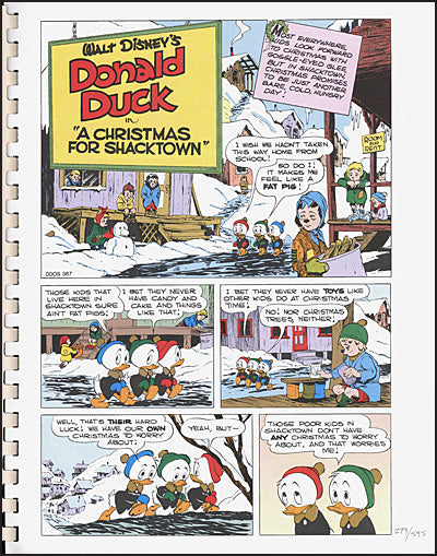 CARL BARKS GIFTS FOR SHACKTOWN LITHOGRAPH Signed