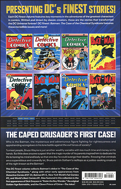 DC FINEST BATMAN The Case of the Chemical Syndicate