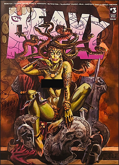 HEAVY METAL MAGAZINE #3 Risque Dan Brereton Cover Signed w/Remarque & Signed Print