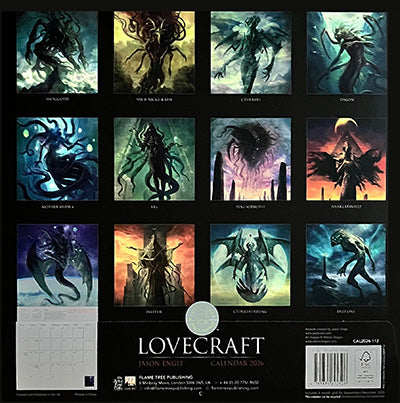 LOVECRAFT ILLUSTRATED By Jason Engle 2026 Calendar