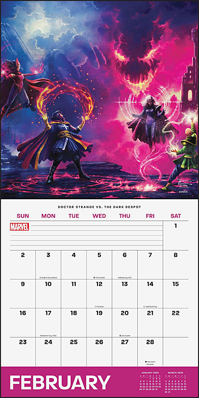 MARVEL BY THOMAS KINKADE STUDIOS 2025 Calendar