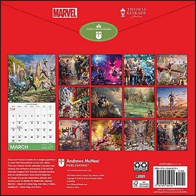 MARVEL BY THOMAS KINKADE STUDIOS 2025 Calendar