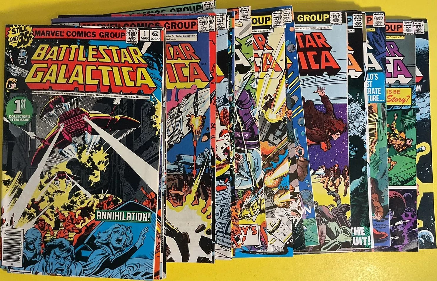 BATTLESTAR GALACTICA SET OF 23 MARVEL COMICS