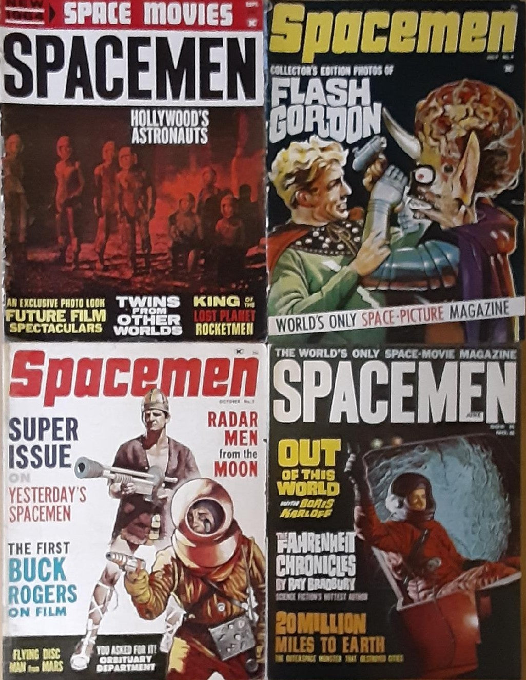SPACEMEN MAGAZINE #4 #5 #7 #8 Set of 4