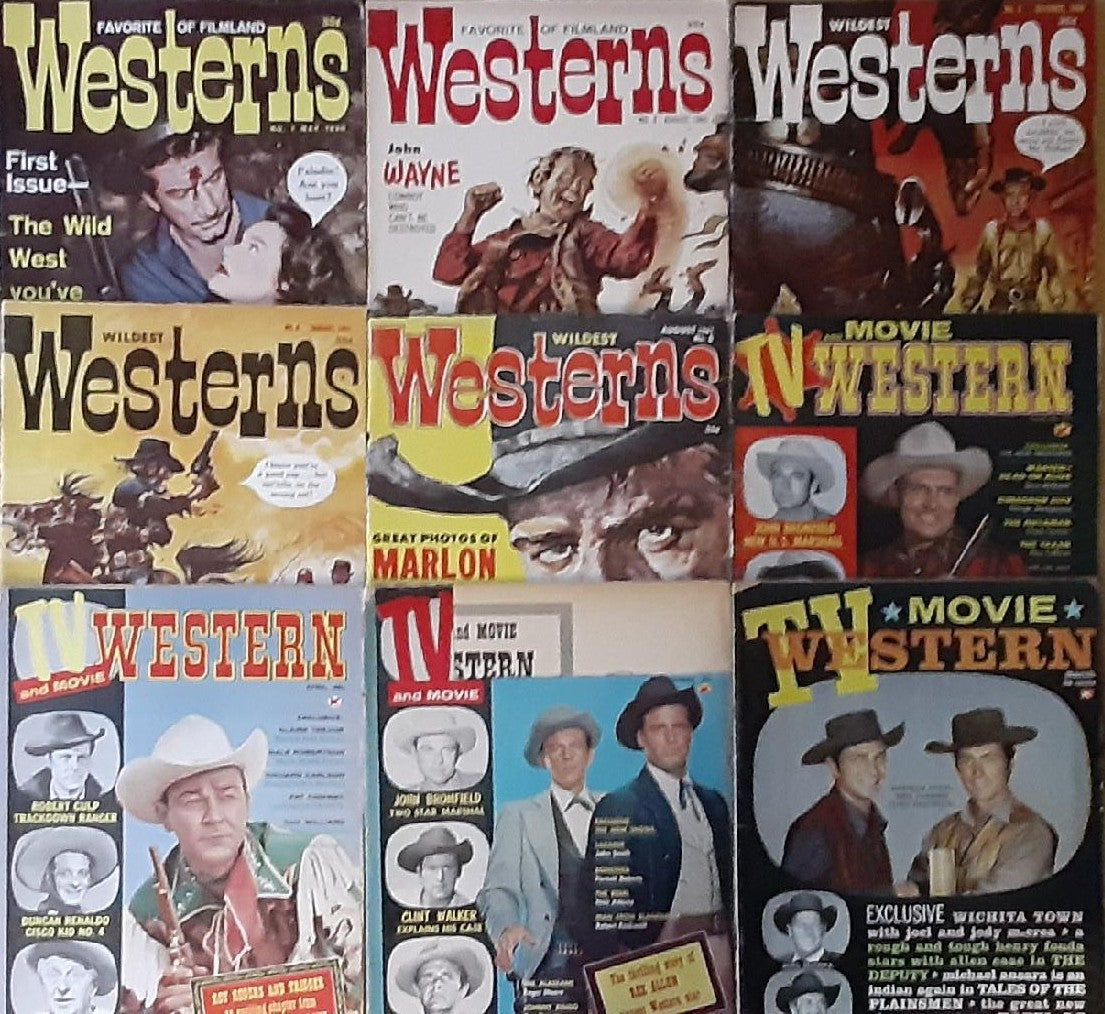 FAVORITE WESTERNS OF FILMLAND/WILDEST WESTERNS #1-4 & #6 Plus TV & MOVIE WESTERNS V1 #4-5 V2 #3-4 Set of 9