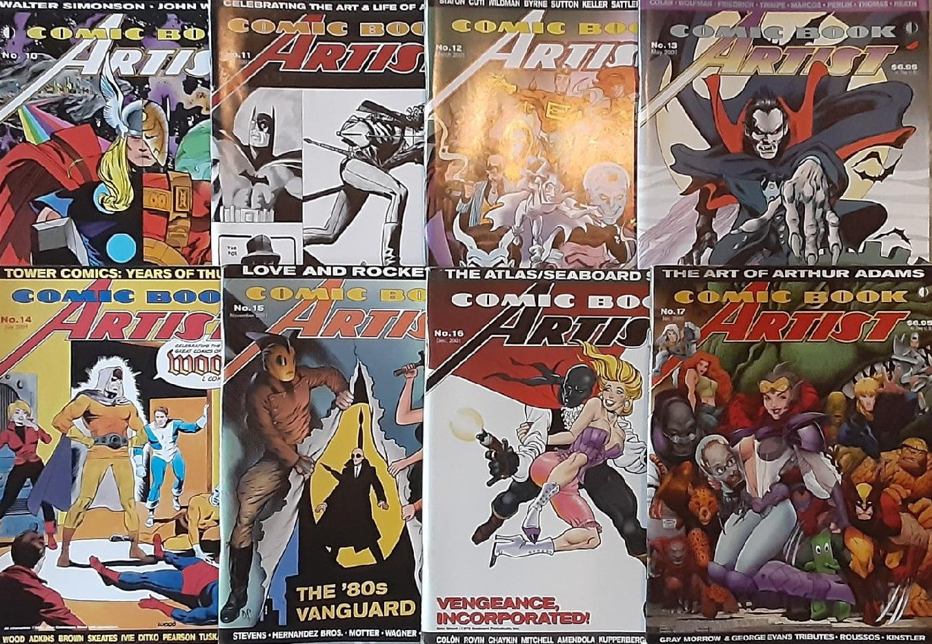 COMIC BOOK ARTIST MAGAZINE #10-17 Set of 8