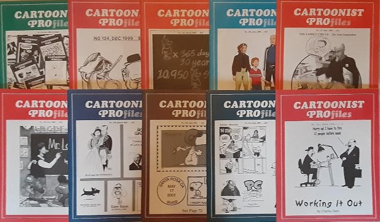 CARTOONIST PROFILES #120 #124-131 #141 Set of 10
