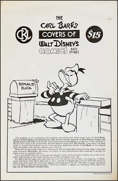 THE CARL BARKS COVERS OF WALT DISNEY'S COMICS AND STORIES PORTFOLIO