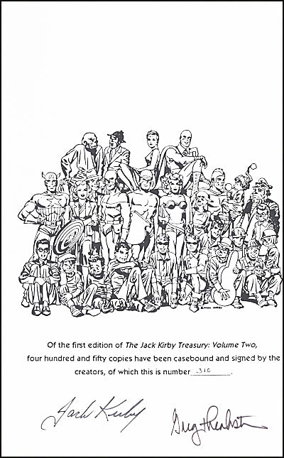 THE JACK KIRBY TREASURY Volume 2 1948 -1960 Signed & Limited