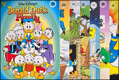 GLADSTONE WALT DISNEY COMIC ALBUMS #15-21