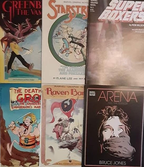 MARVEL GRAPHIC NOVEL SUPER BOXERS GROO STARSTRUCK RAVEN BANNER PLUS Set of Six