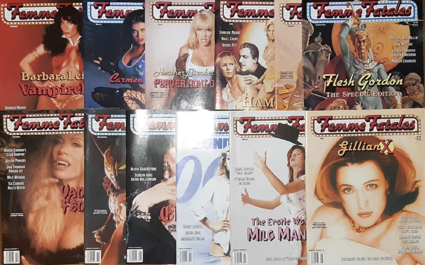 FEMME FATALES MAGAZINE V4-V6 Set of 12