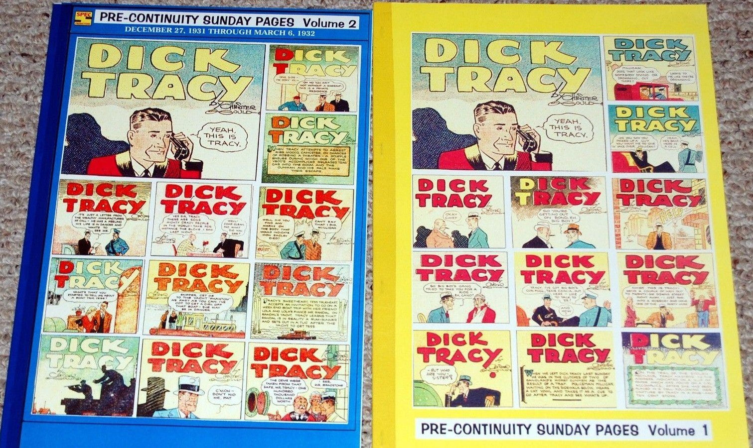 DICK TRACY Pre-Continuity Sunday Pages Set of Three Volumes
