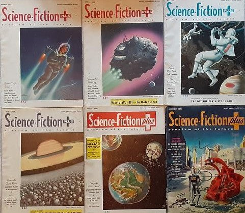 SCIENCE FICTION PLUS 1950s Magazine Set of Six Issues
