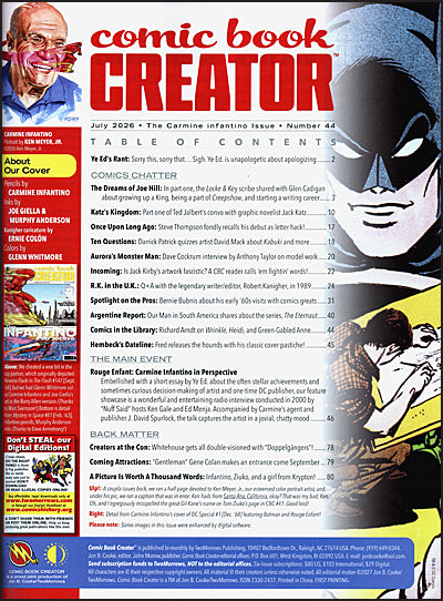 COMIC BOOK CREATOR #44 Carmine Infantino