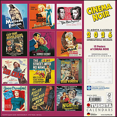 CINEMA NOIR 2026 Calendar