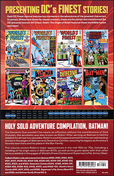 DC FINEST ROBIN The Origin of Robin