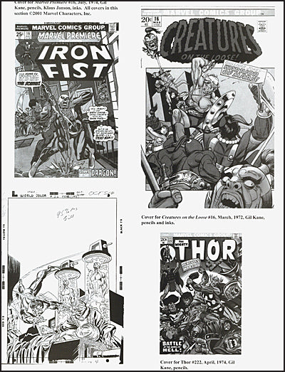GIL KANE The Art of Comics Hardcover