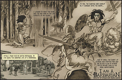 I AM A BARBARIAN Created by Edgar Rice Burroughs Signed Limited