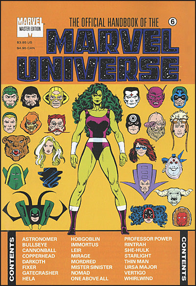 THE OFFICIAL HANDBOOK OF THE MARVEL UNIVERSE Master Edition Volume 1 Marvel A-L